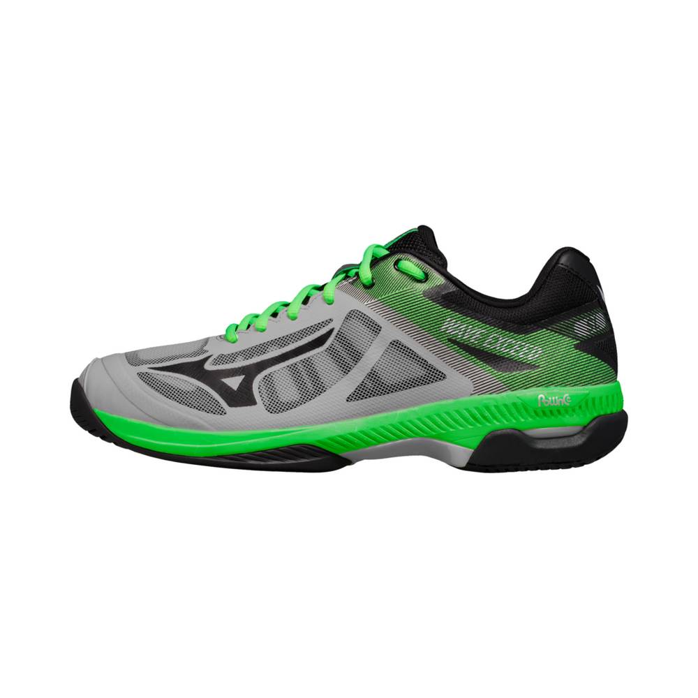 Panske Tenisove Topanky Mizuno Wave Exceed SL AC Siva/Zelene Vypredaj CWGI83516